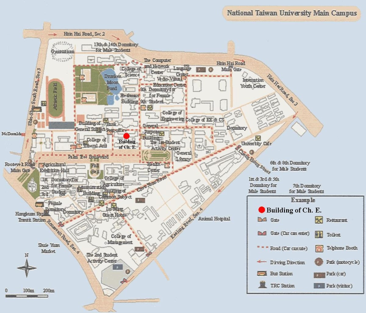 université nationale de taiwan carte du campus