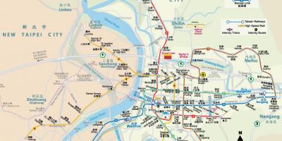 La carte de Taipei route