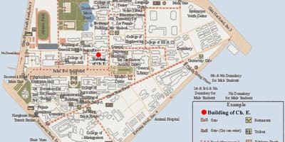 Université nationale de taiwan carte du campus